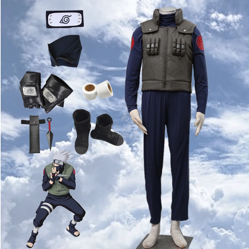 Naruto Jonin Đồng Nhất Hatake Kakashi COS Quần Áo Phụ Kiện Anime Trò Chơi Hàng Ngày-Quần Áo Cosplay cosplay naruto 18