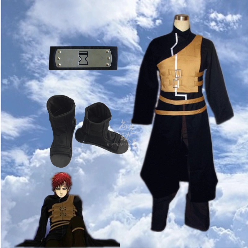 Naruto Gaara cos quần áo ngón chân dây đeo anime trò chơi trẻ em sân khấu truyện tranh thể hiện trang phục hóa trang cosplay naruto the last