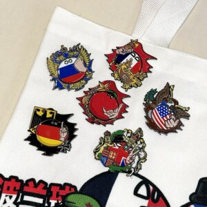 
[Li Zhiying] Metal badge national ball series Polandball popular peripheral brooches