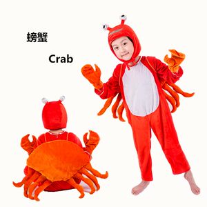 
Children's animal performance costumes, toddlers' underwater world, small crab performance costumes, adult marine life costumes, small fish