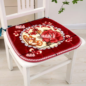 
Plush chair cushion in autumn and winter thickened warm anti-slip rope tied chair cushion sofa cushion printed dining chair cushion