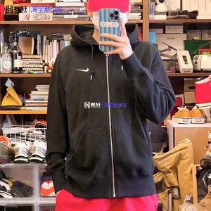 Nike/Nike embroidered logo small hook spring men's knitted hooded zipper sports jacket 521574-010