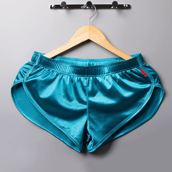 
High slit men's underwear Arrow pants shiny loose boxer briefs sports silky boxer pajamas home shorts