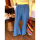 Jinyu Huahua Printed Jeans for Women 2025 New Early Spring Design Elastic Waist Niche Flag-bottom Trousers
