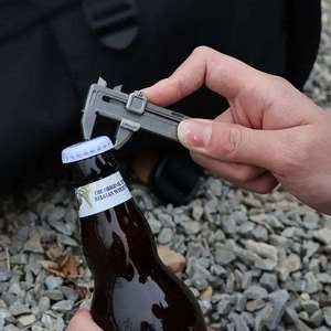 Cross-border new product multi-function mini vernier caliper keychain set measurement bottle opener window breaker multi-function