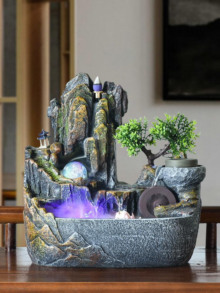 楽天市場】卓上噴水 屋内噴水 霧 LED 日本の屋内噴水 瞑想用 逆流香付き 人工植物 風水 装飾 幸運 富 : Comset 楽天市場店 SUNESA 卓上噴水 中国スタイル 屋内卓上噴水 - セラミック循環噴水 ポータブル 禅 瞑想 滝 装飾 デスクトップ 屋内噴水