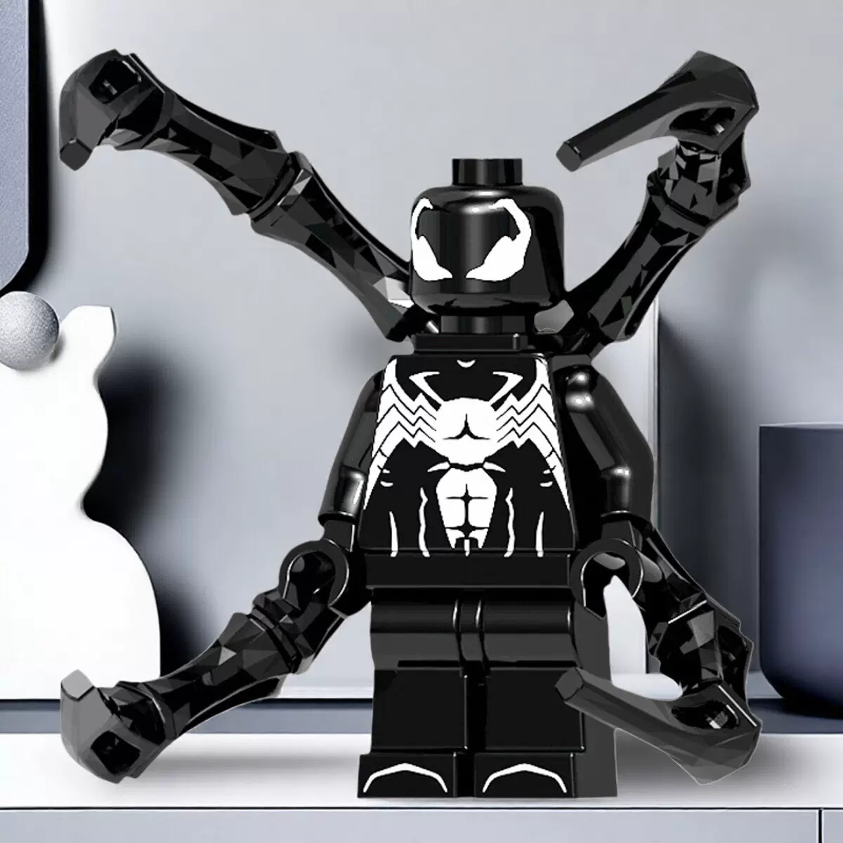 2025新品共生体XP076毒液蜘蛛侠合体第三方拼装儿童积木人仔