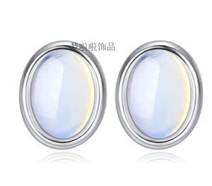 
New fashion silver-plated stud Korean small egg-shaped earrings, women's trendy earrings, earrings, popular jewelry