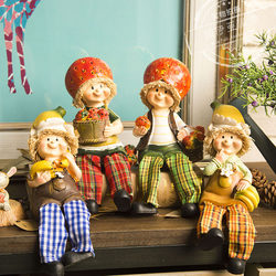 Rural Courtyard Garden Balcony Living Room Tv Kitchen Decoration Strawberry Pumpkin Hanging Doll Home Resin Ornaments