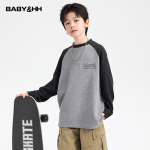 
Boys' autumn and winter contrasting double-sided velvet bottoming shirt 2026 new children's boys warm inner long-sleeved T-shirt