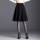 Mesh skirt gauze skirt women's summer 2025 slim drooping new black high-waist A-line midskirt large sway skirt
