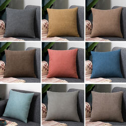 Light Luxury Suede Sofa Cushion Cover Without Insert, Square Living Room Pillow Cover, Large Backrest Cover, Simple Design