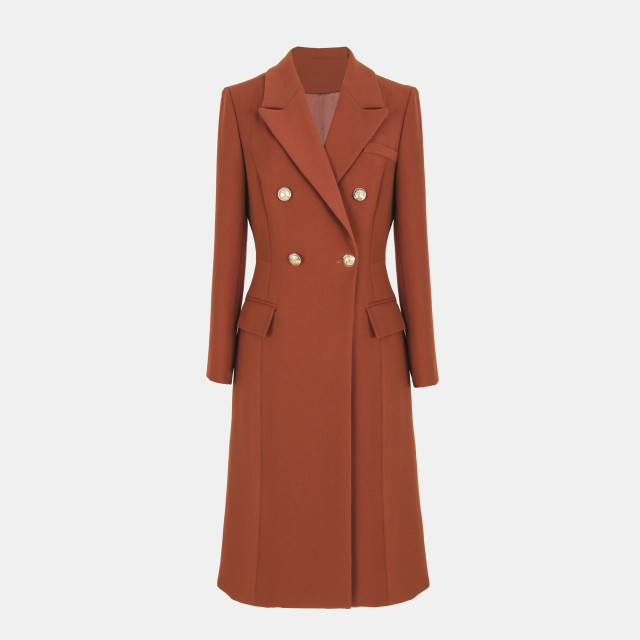 Lan Rose Large Size Women's Customer-supplied Double Twill Long Sleeve Dress Mid-length Twill Dual-purpose Long Skirt