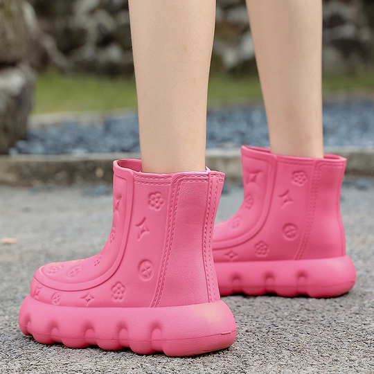 ◆OTZ SHOES◆ Beadle platform rain boots short FLOTES2W23 Womens Rain Boots, Waterproof Platform Rubber Rainboots