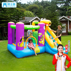 Doctor Dolphin Inflatable Castle for Home Use, Children's Trampoline, Indoor and Outdoor Small Amusement Park, Slide, Jumping Bed, Play Castle