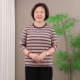 Middle-aged and elderly women's pure cotton autumn clothes fat mother high-elastic large-size loose striped base shirt spring and autumn long-sleeved home clothes
