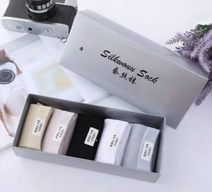 
Breathable mesh silk stockings gift box for men and women, five pairs in mixed colors in a box