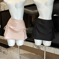 朵来美 Мини-юбка с бантиком, летние штаны, поясная сумка, 2024 года, с акцентом на бедрах, А-силуэт