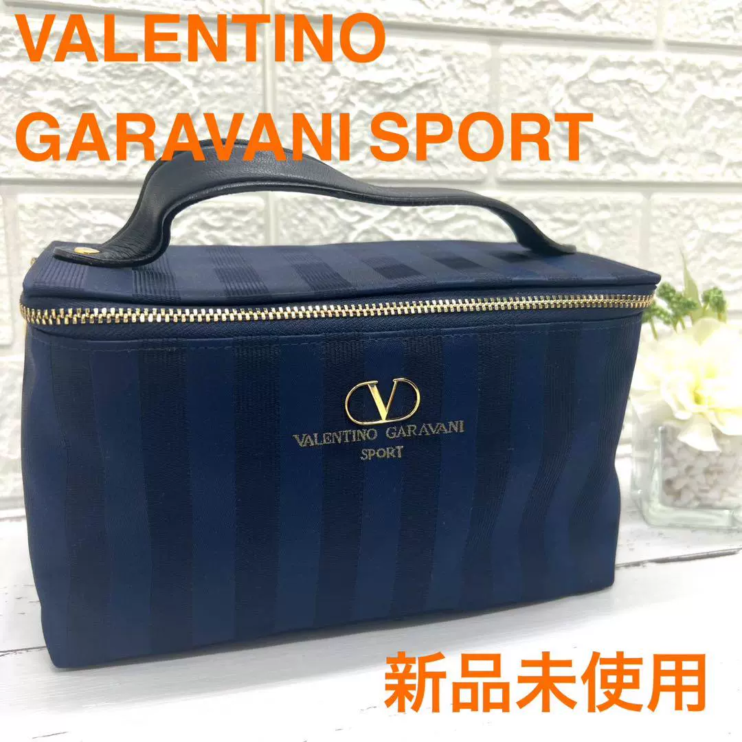 华伦天奴Valentino日本二手中古包未使用化妆包navy大容量旅行-Taobao