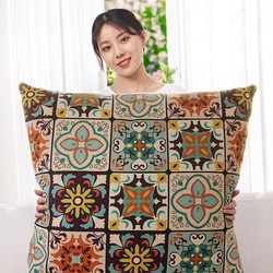 American-Style Sofa Large Cushion Cover, Light Luxury and High-End Feel, Living Room Headboard Cushion Cover, Large Pillow Cover, Large Throw Pillow Cover, Core Not Included