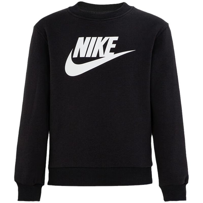 Nike耐克男女大童休闲运动衫冬新款款加绒针织印花卫衣