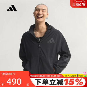 
adidas Adidas ZNE black label uniform water-repellent cool jacket spring men's hooded woven jacket KD8494