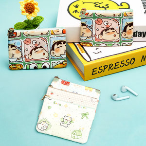 
Mini small pocket wallet small fresh canvas floral fabric card bag coin wallet bag female student coin storage bag