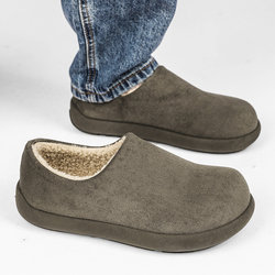 Birkenstock Shoes for Men 2025 New Winter Fleece-Lined Warm Cotton Shoes Waterproof Non-Slip Slip-On Leather and Fur Integrated Snow Boots