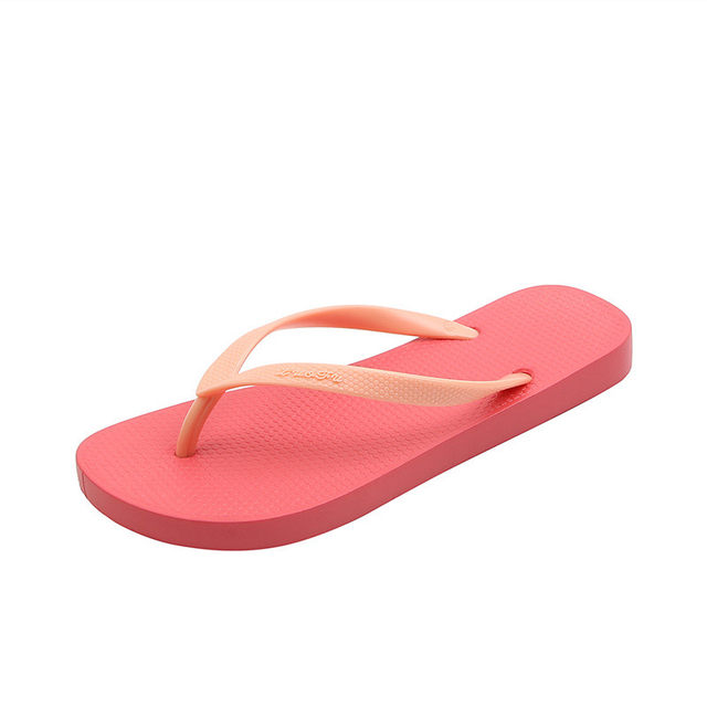 Luofu new summer fashion flip flops women's non-slip solid color men's ...