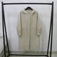 European station winter new Korean style fashionable loose hooded wool coat for women casual versatile over-knee wool coat