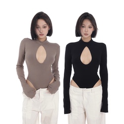 Pempl Long-sleeved Jumpsuit For Women Autumn And Winter New Slim Fit Versatile Bottoming Shirt Minimalist Design Inner Top