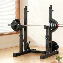 Barbell Squat Rack, Multi-Functional Bench Press Rack, Home Fitness Equipment Set, Integrated Barbell Rack, Adjustable Weight Bench