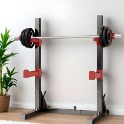 Bench Press Rack Squat Barbell Rack Adjustable Width Men's Fitness Equipment Barbell Set Weight Bench All-In-One Home