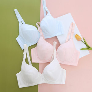 
Yilanfen girl's underwear soft steel ring sponge-free cotton bra thin style high school college student C cup small bra