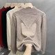Half turtleneck twist sweater women's base shirt 2025 spring and autumn new pullover outside and knitted underwear fashionable top inside