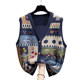 V-neck knitted cardigan vest vest women 2025 spring and autumn new loose outer wear horse clip graffiti sweater vest vest for women