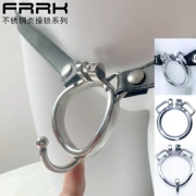 FRRK khóa trinh tiết phụ kiện đeo khóa dây đeo bằng da vòng cung hỗ trợ loại trứng cb khóa phần đồ chơi tình dục người lớn