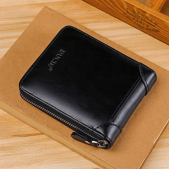 Ducio Men's Wallet - Short Zipper Card Holder