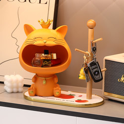 Lucky Cat Entranceway Key Storage Living Room Home Decoration Ornament Shoe Cabinet Housewarming Gift