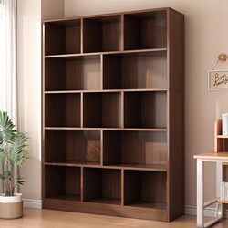 Bookshelf Floor-Standing Storage Rack Multi-Layer Storage Rack Wall-Mounted Integrated Home Living Room Bookcase Storage Cabinet Student Plaid Cabinet