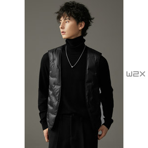 
w2x winter thickened white goosevelt men's down vest warm vest fashionable and versatile casual and fashionable inside vest
