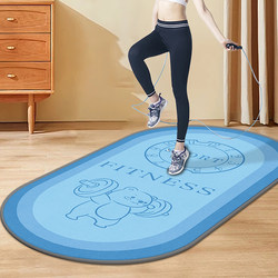 Jump Rope Shock-Absorbing Mat, Stain-Resistant, Thickened, Indoor Sports Soundproof Floor Mat, Enlarged and Widened, Non-Slip Yoga Mat, Fitness Home Use