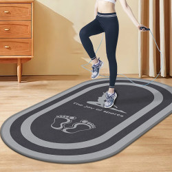 2025 New Model Jump Rope Shock-Absorbing Mat, Thickened Indoor Sports Soundproof Floor Mat, Professional Non-Slip Yoga Mat for Home Fitness