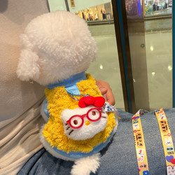 Dog Clothes, Kitten Pet Clothing, Puppy and Kitten Bichon Fleece Vest, Small Dog Leash-Compatible, Winter Teddy Anti-Shedding