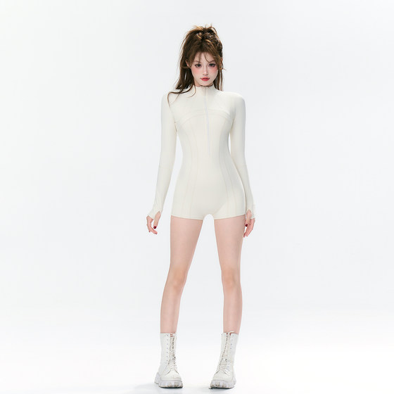 
Surfing and swimsuit women's new long-sleeved professional sun protection UPF50+ flat angle one-piece quick-drying diving suit jellyfish suit women