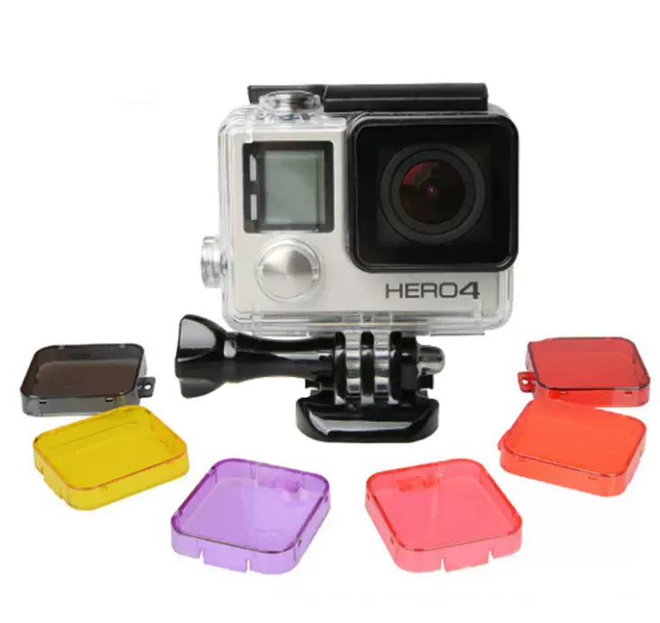Gopro Hero 3 Hero 4 红黄紫灰色滤镜保护圈潜水镜 Gopro Hero 3 Hero 4 红黄紫灰色滤镜保护圈潜水镜