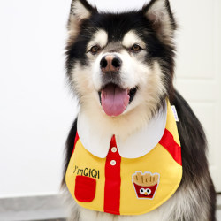 McDonald embroidered dog name dog saliva towel