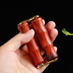 Red Rosewood [Micro-Convex Yellow Sandalwood] Hand Massager Sandalwood Finger Decompression Health Wheel Redwood Fidget Spinner