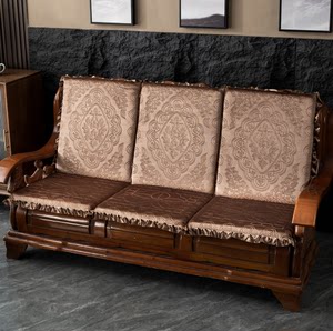 
Solid wood sofa cushion with backrest thickened sponge Chinese mahogany sofa cushion anti-slip chair cushion old-season universal