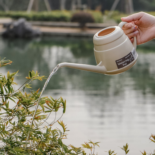 NAKAYA Japan imported long mouth watering kettle for watering flowers plastic gardening tools green plant potted spray kettle